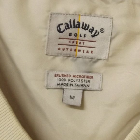 MEN'S CALLOWAY GOLF PULLOVER VEST, SIZE M, EGGSHELL - Picture 2 of 3